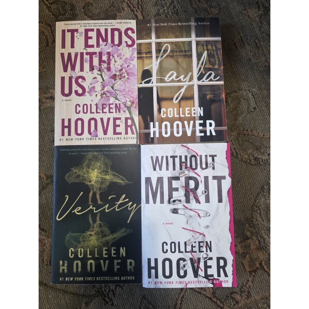 Colleen Hoover Paperback Books Lot of 4 Like New-Layla, Verity, It Ends With Us